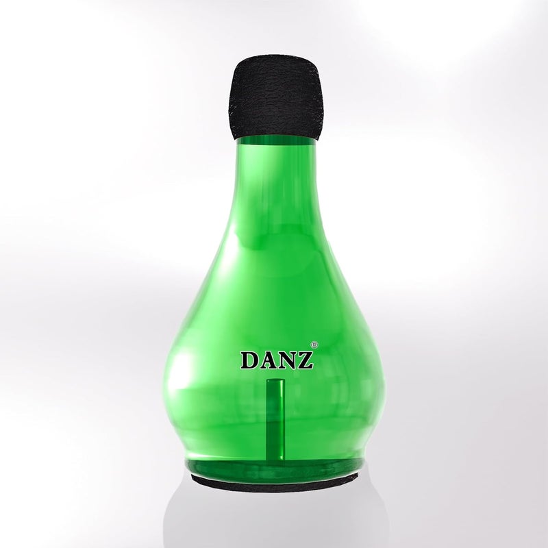 Danz Trumpet Practice Mute - Lightweight Trumpet Accessory - 80% Volume Reduction - Green - Fits All Trumpets - Image 1